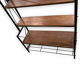 1950s teak and black metal shelf bookcase