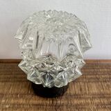 Diamond-point molded glass ceiling light, 1960