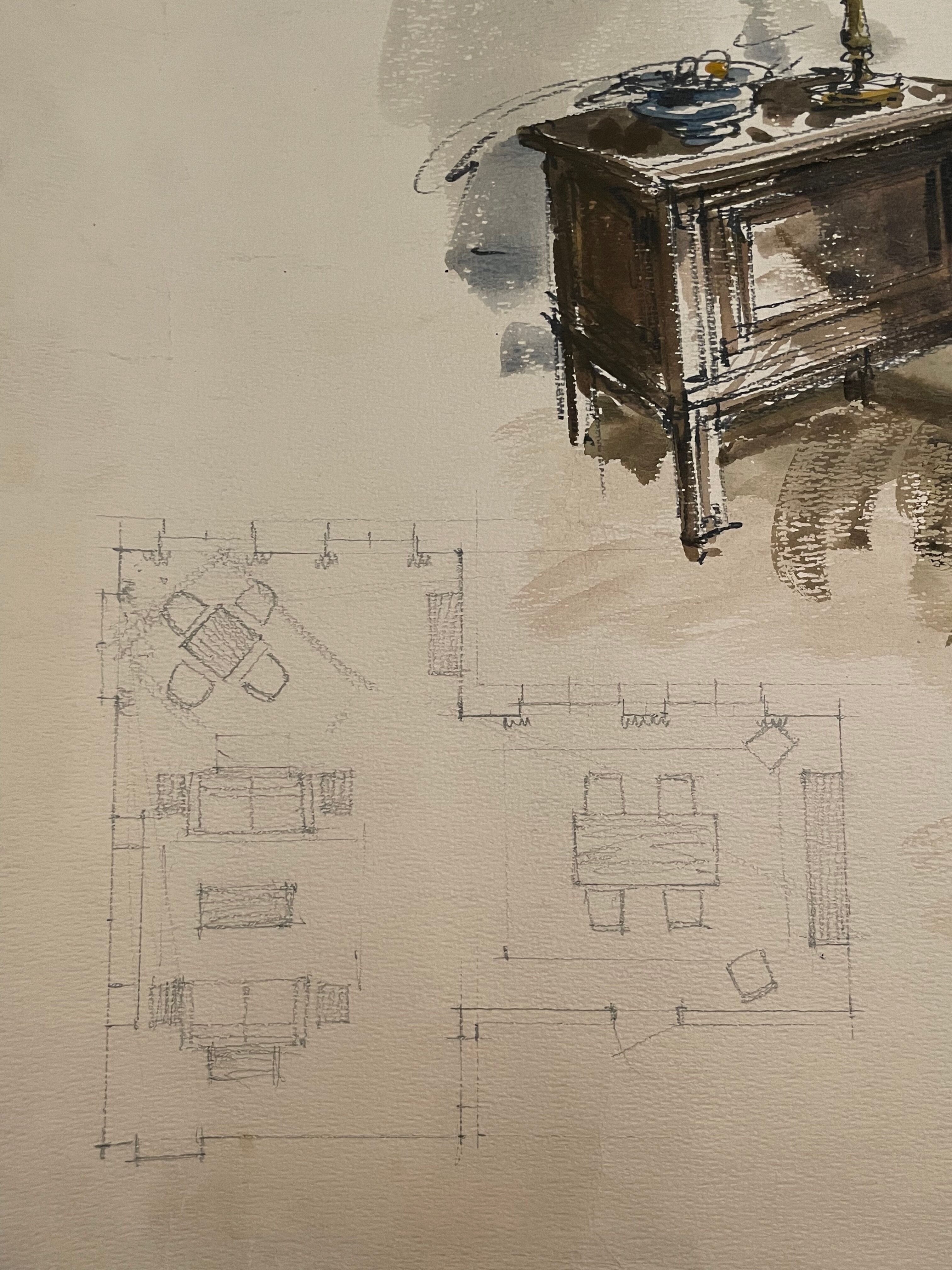 Painting decorative art interior architecture 30-50s