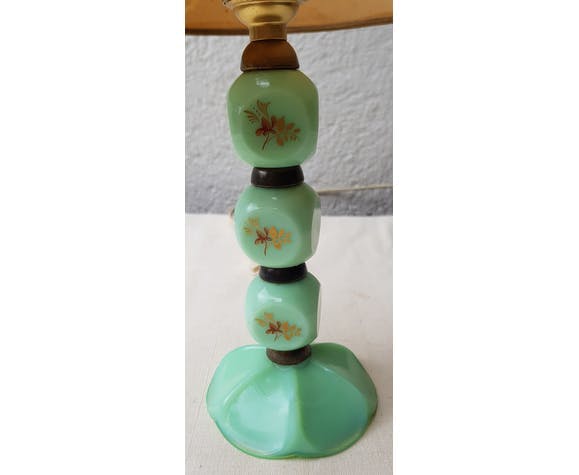 Green opaline bedside lamp