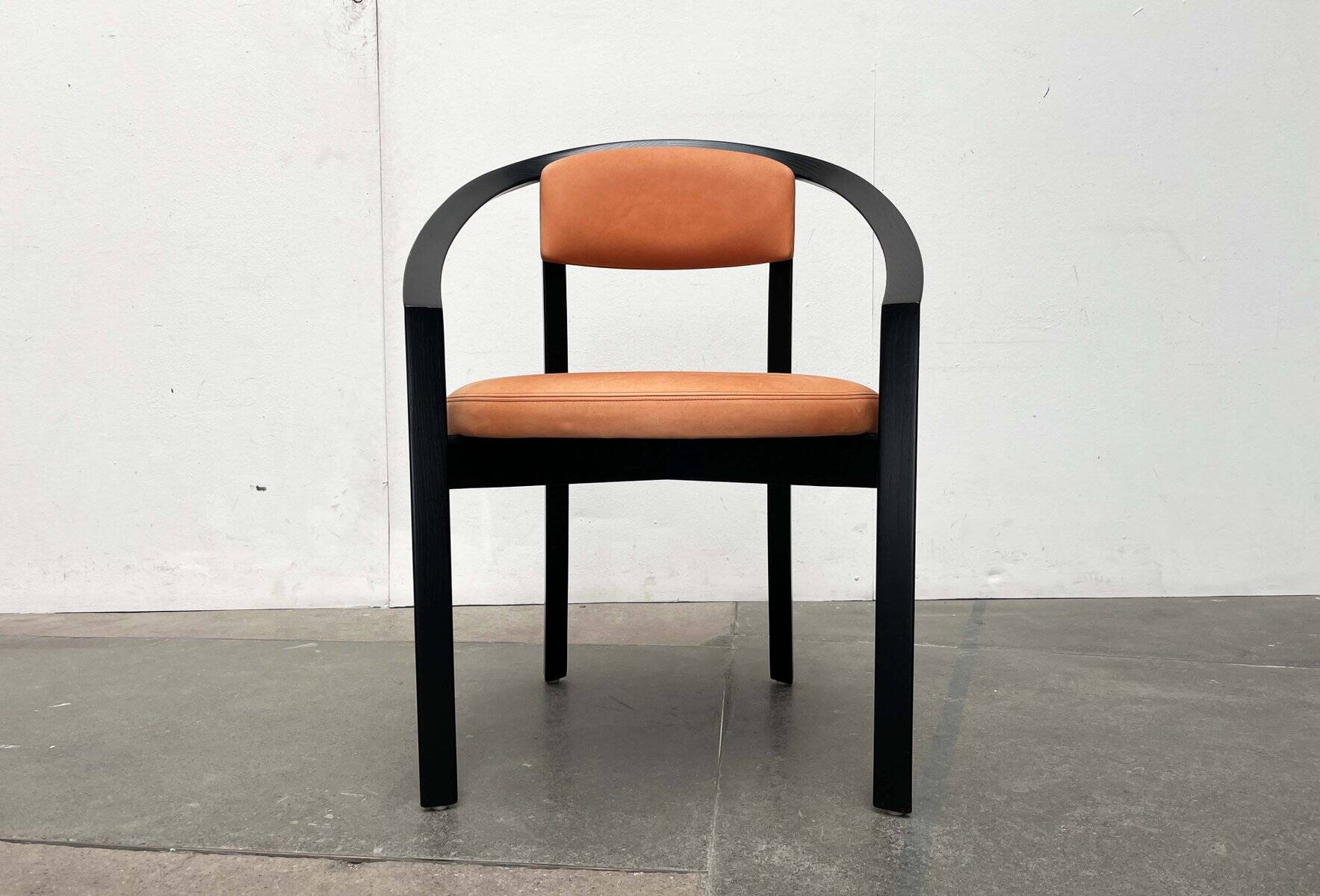 Postmodern German Chair Model Nostro in Leather by Andreas Weber for Rosenthal Einrichtung, 1980s