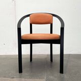 Postmodern German Chair Model Nostro in Leather by Andreas Weber for Rosenthal Einrichtung, 1980s