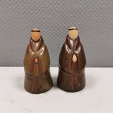 Two ceramic monks, from ENKÖPING ceramics Sweden 1970-80s