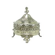 Bonbonniere, Art Nouveau, silver-plated brass, Germany, early 20th century