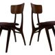 Vintage dining room chairs teak Topform design 60s Louis van Teeffelen