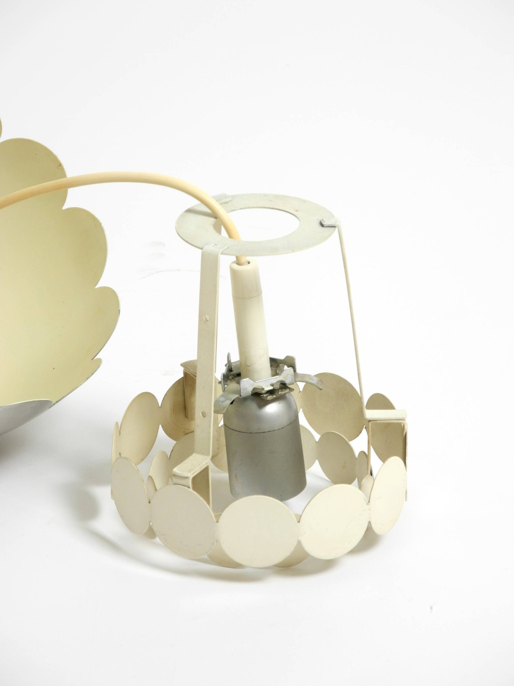 Small 1960s Space Age pendant lamp by Doria made of aluminum and metal