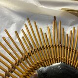 Vintage rattan mirror
