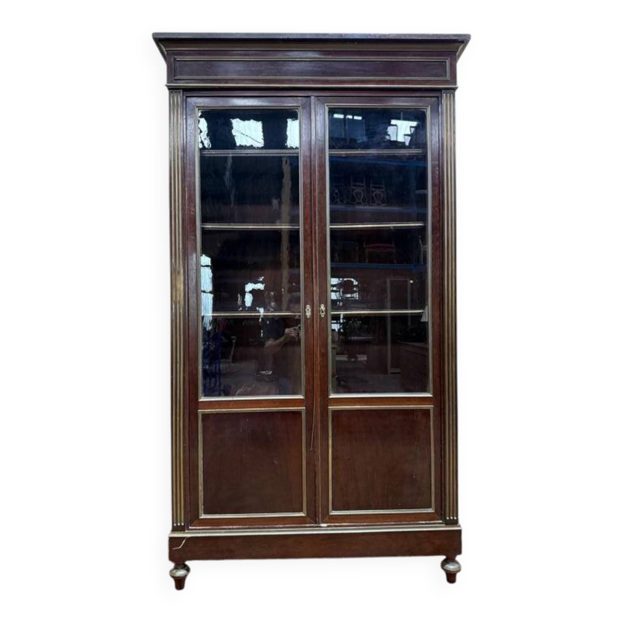 Library - Louis XVI style display case from the Napoleon III period