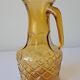 Amber glass carafe, brutalist style, Italy, 1970s.