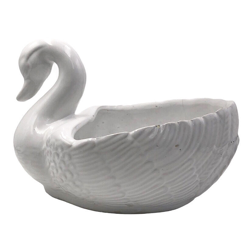 Vintage swan pot cover