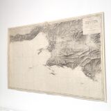 Map of Marseille Méditerranée 1950