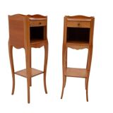 Pair of elegant narrow bedside tables.