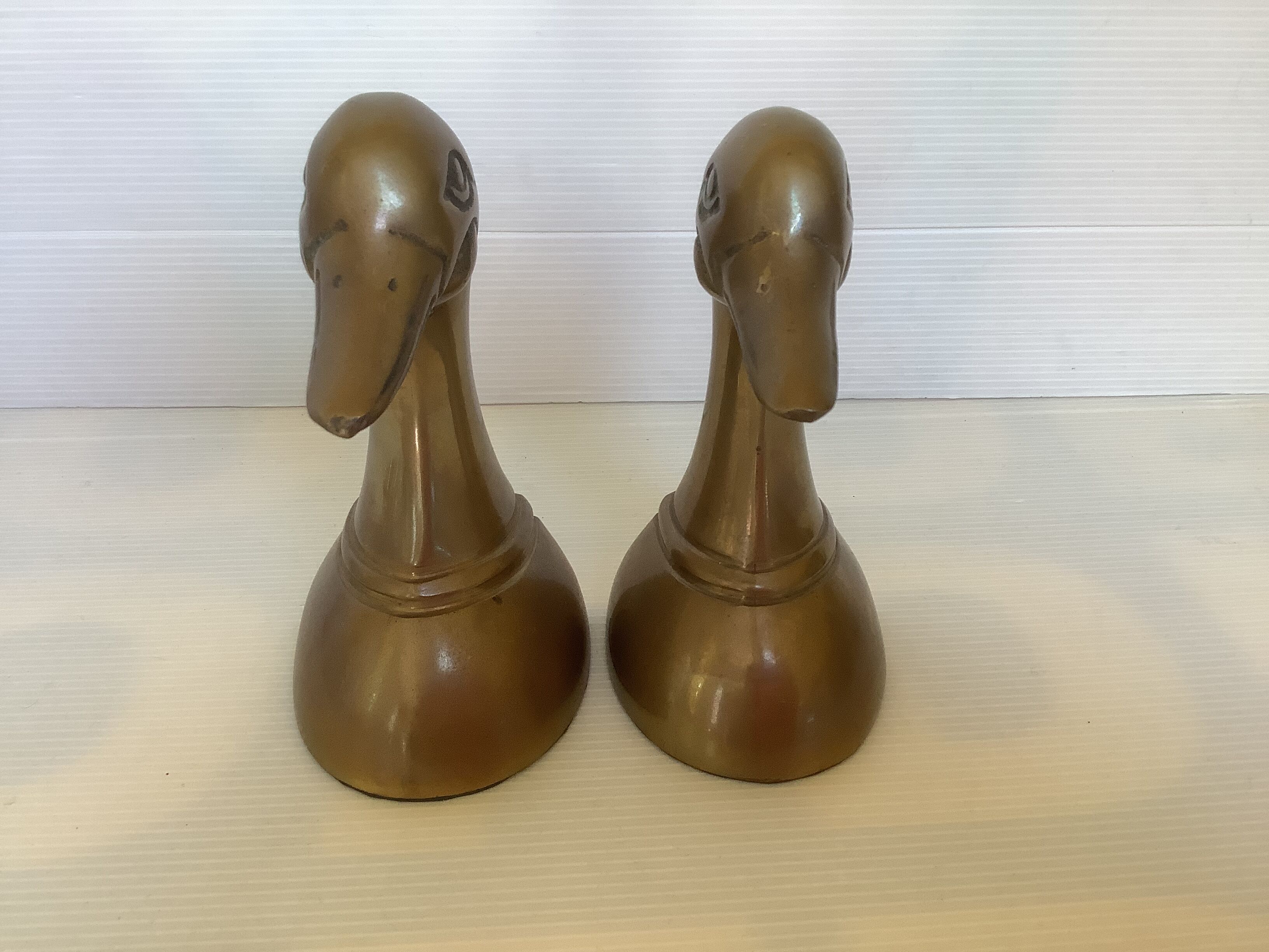 Serre livres oiseaux oies canards en laiton