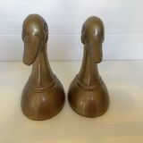 Brass bird, geese and duck bookends
