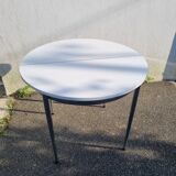 Round white formica table