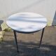 Round white formica table