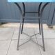 Splendid and rare outdoor iron bistro table from the 1940s, completely renovated