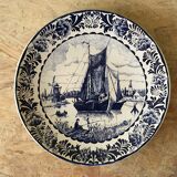 Plat en faience de Delfts Blauw Chemkefa - made in Holland