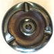 Black ceramic ashtray, enamelled, signed Jean Marais, 1960s/1970s