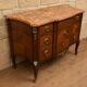 Curved marquetry commode – Marble top – Transitional style