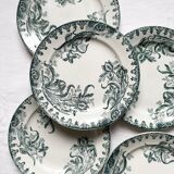 12 assiettes plates Terre de fer modèle Iris
