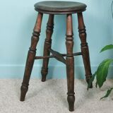 Turned wooden stool