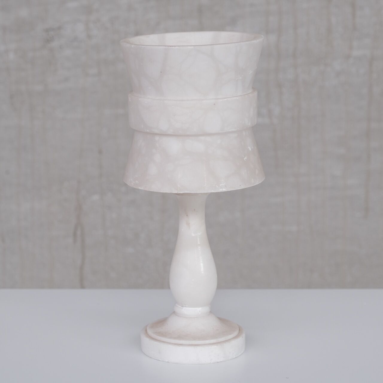 Alabaster french mid-century table lamp