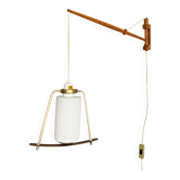 Applique murale sculpturale tchèque des années 1960 – Design en acier et bois constructiviste
