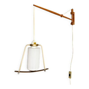 Applique murale sculpturale tchèque des années 1960 – Design en acier et bois constructiviste