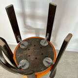 6 wooden chairs and imitation leather design Bruno Rey for Dietiker vintage year 60