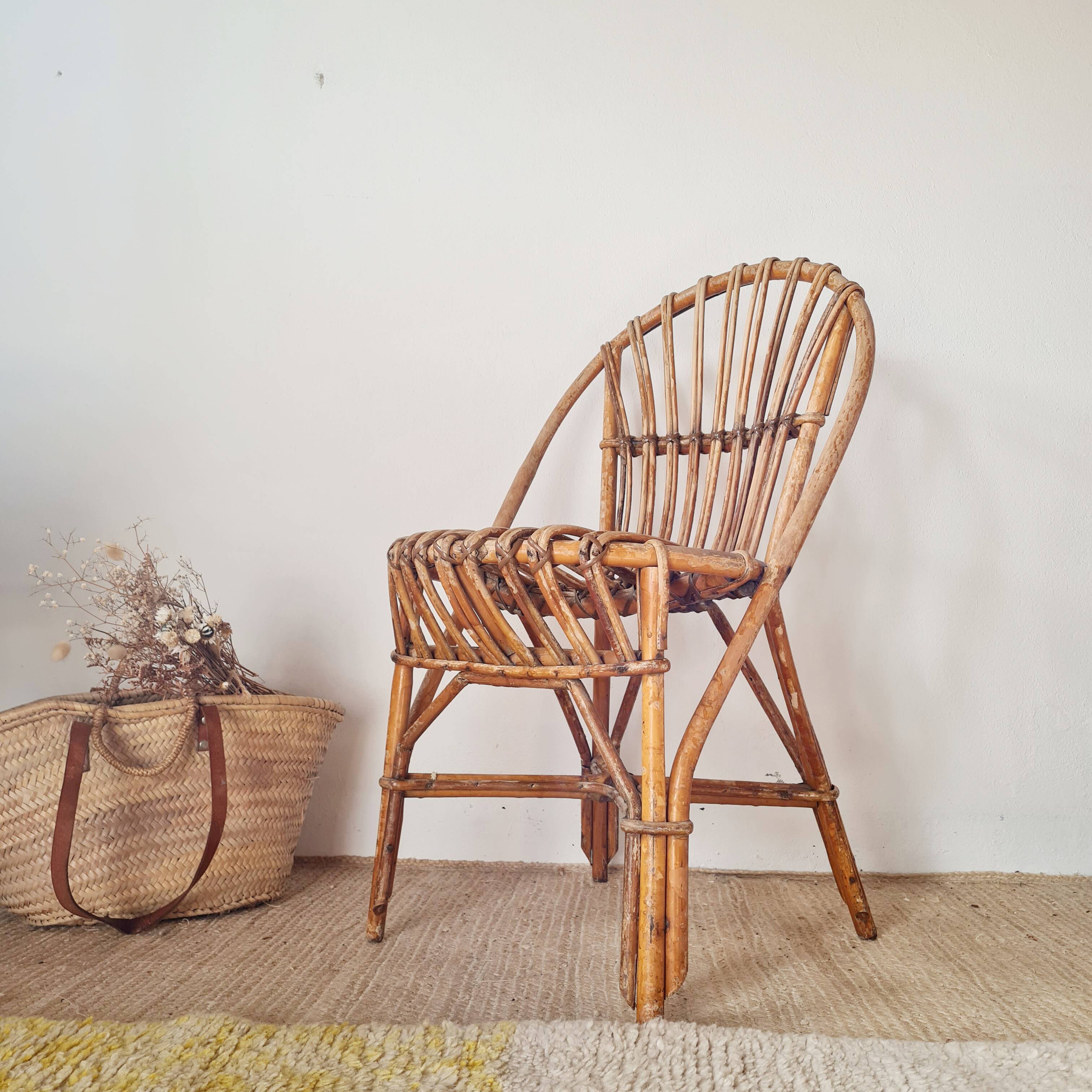 Vintage Hardy rattan bistro chair