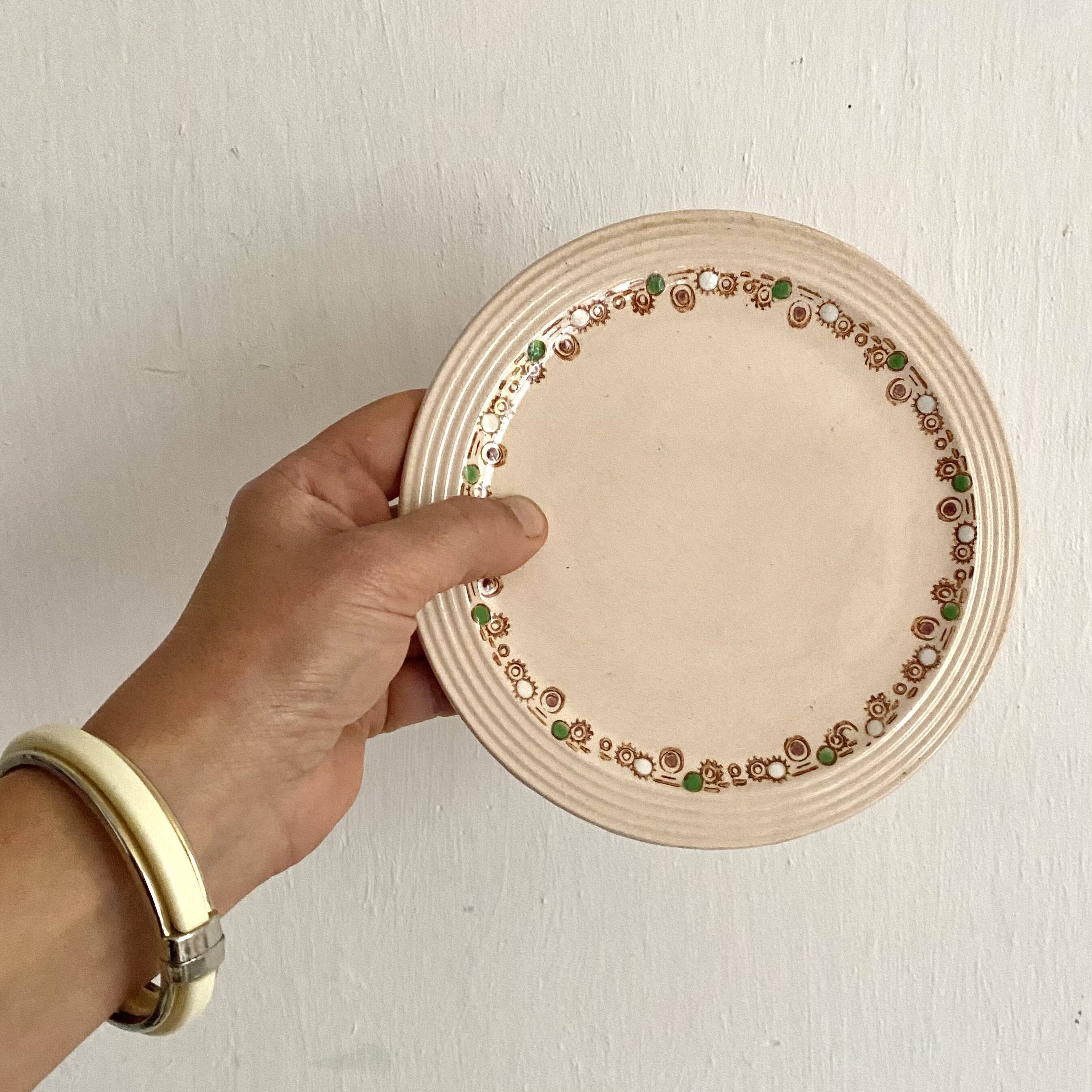 Longwy Art Deco Betty dessert plates