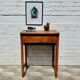 Vintage Wooden School Desk with Storage #D381