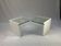 Italian sidetable Set, marble and glass
