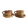 Duo of sandstone cups