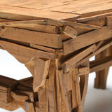 Rustic wabi-sabi coffee table - 1900's