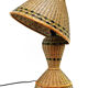 Vintage braided wicker lamp