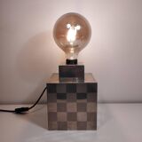 Cube lamp - checkered - Françoise Sée - Space Age Design - Vintage period - 60 / 70