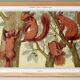 Poster "Squirrels", based on an Art Nouveau lithograph from 1897.