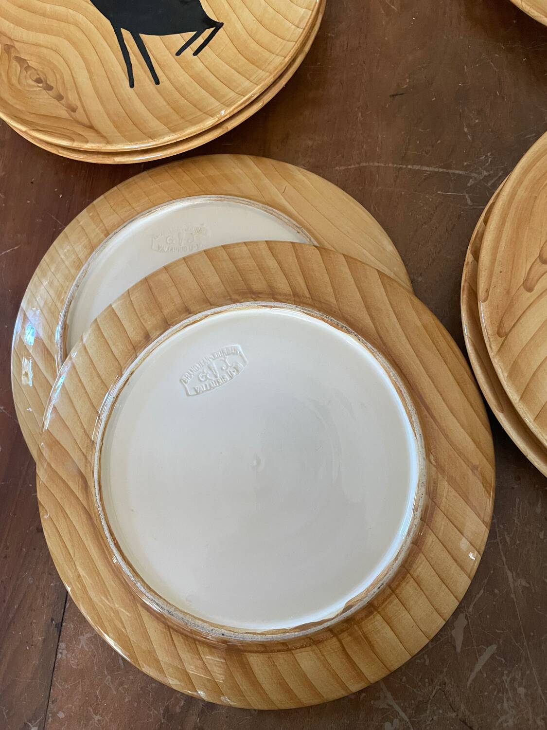 Set of 6 vintage Vallauris plates