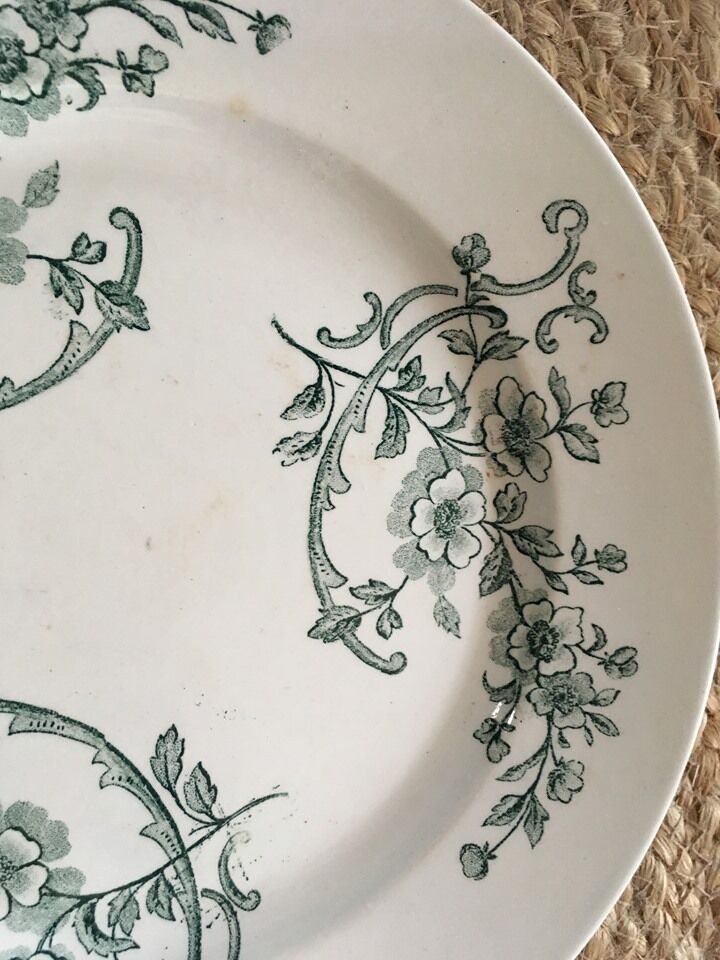 Set 7 flat plates and assorted flat faincerie Fénal Fréres "Capri" pexonne