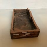 Homemade glazed terracotta candle box