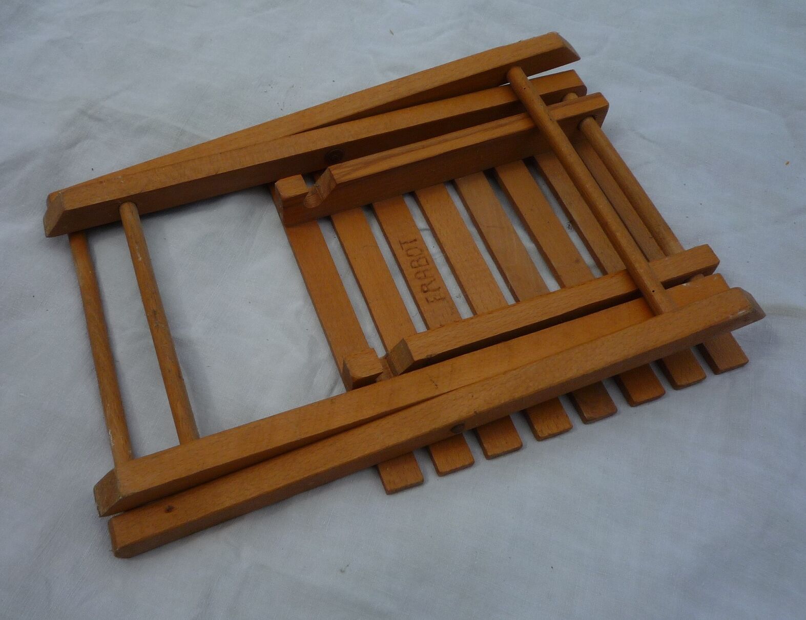 Stool folding wooden vintage 60