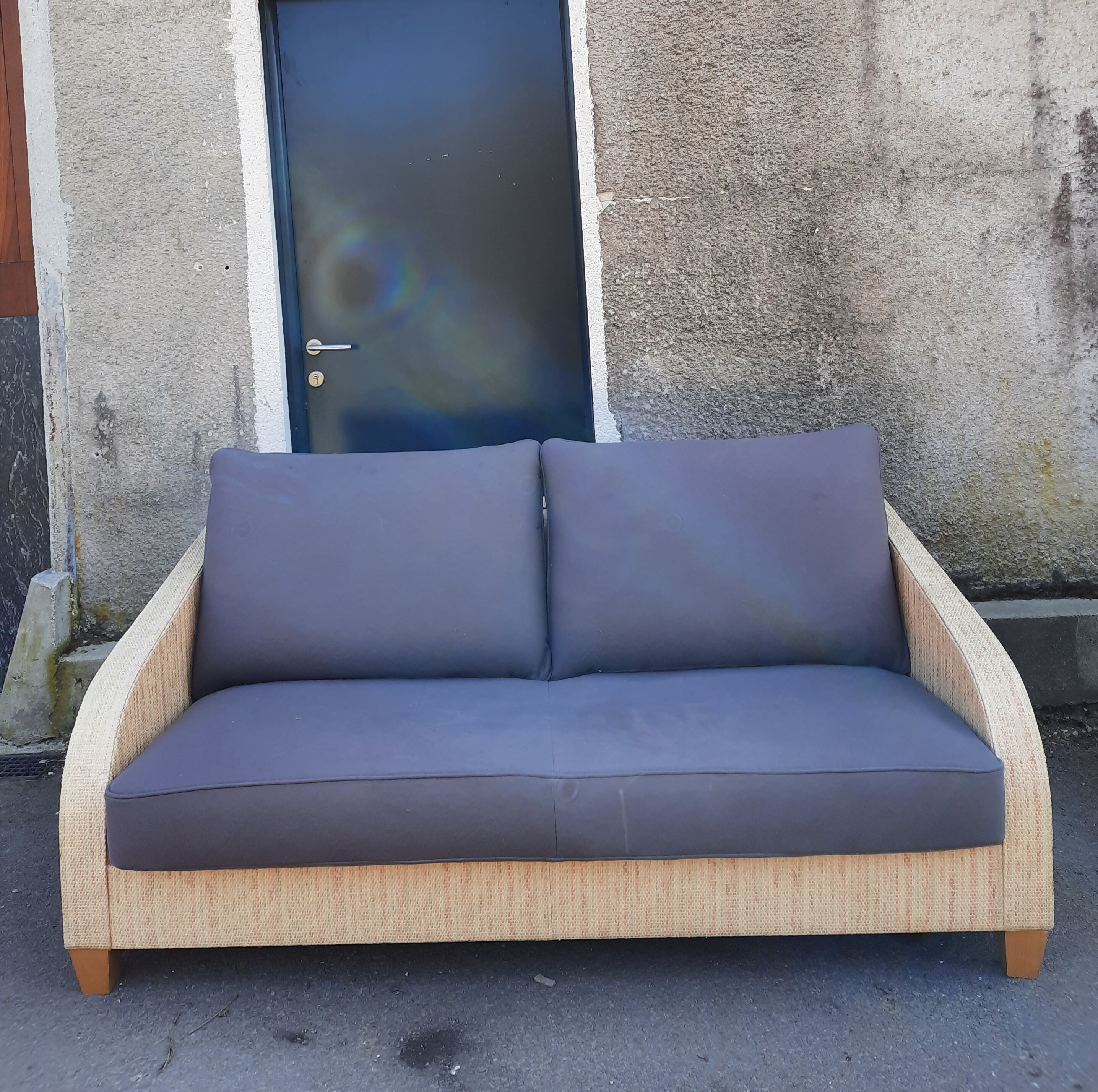 Yamakado hiroyuki sofa in woven wicker