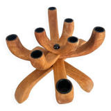 Scandinavian wooden candlestick 8 lights