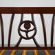 Belgium art deco bench in oak wood 1920s
