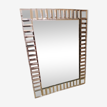 Beveled faceted mirror 40x30cm