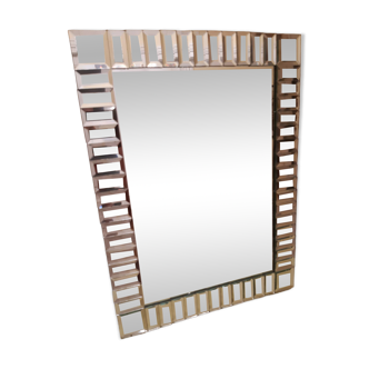 Beveled faceted mirror 40x30cm