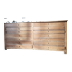 Antique workshop furniture in solid oak, 14 drawers