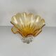Amber glass bowl in Murano style, 1970, MF Cristal de Paris